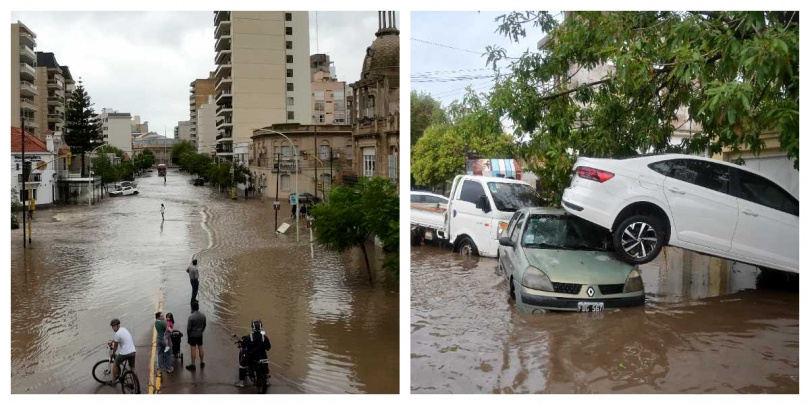 阿根廷港市布蘭卡灣遭受暴雨侵襲,造成至少13人死亡,數百人被迫撤離。(圖/達志/美聯社)