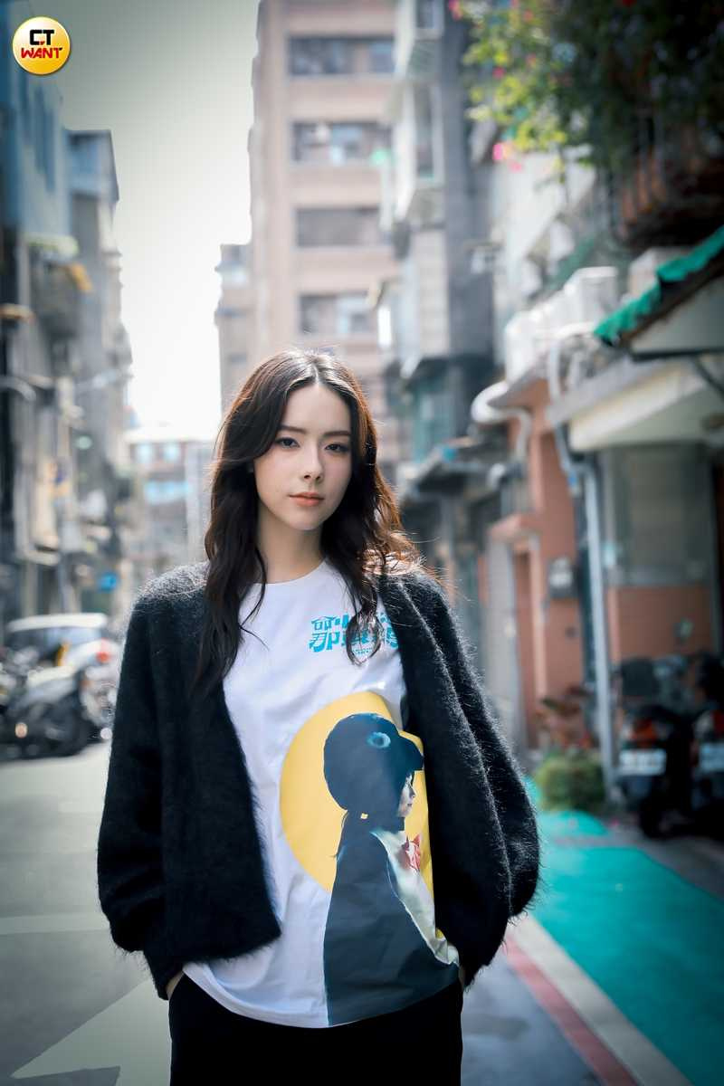 林奕嵐認自己有點恐機症。(圖/侯世駿攝)