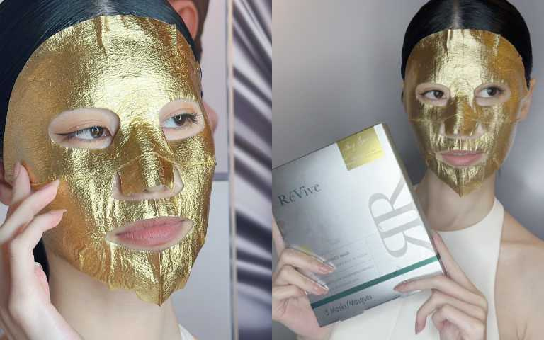 RéVive 黃金煥白超導面膜 5片／5,500元（圖／廖怡婷 攝）
