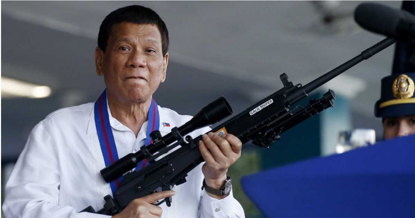 杜特蒂2016年當選菲律賓總統後，發起了所謂的「反毒戰爭」。（圖／達志／美聯社）