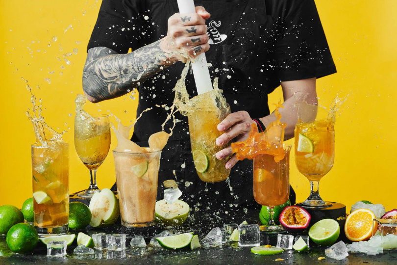 「虎爽爆檸系」飲品是貳虎主推搭配炸物的解膩系列。（圖／貳虎提供）