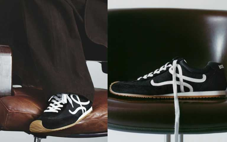 LOEWE Ballet Runner 2.0黑色尼龍和小牛皮運動鞋，26,000元。（圖／品牌提供）