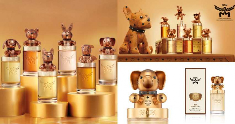 MIGHTY BEAR 魔力貝爾(熊)是琥珀木質花香調、DARLING DOXIE調皮朵西(臘腸犬)是木質辛香花香調、ZEN ELEPHANT 沉穩艾芬(大象)是柑苔皮革花香調、CHARMING PUP 魅力汪汪(小狗)是花香木質鳶尾調、JOLLY RABBIT 愉快兔比(兔子)是柑橘花香綠色調、DARING DRAGON 勇敢威龍(龍)是柑橘木質茶香調。（圖／品牌提供）