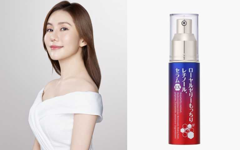 王宇婕也分享心得，認為這瓶精華顛覆了她對 A 醇的印象，不僅能延續保養穩定度，更適合搭配蜂王乳凝露 EX 打底鎖水，讓日常保養變得更有層次。OZIO 蜂王乳A醇緊緻精華EX 30ml / 建議售價請洽品牌。（圖／品牌提供）