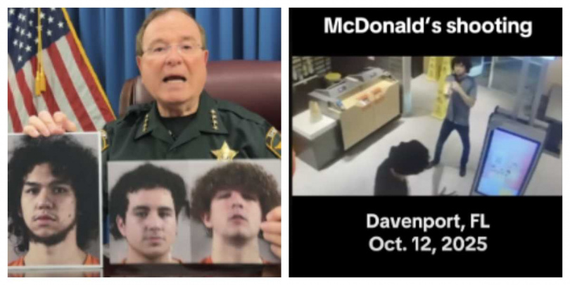 波克郡警方公布三名涉案人員,包含開槍的員工與兩名顧客,三人皆已被起訴。(圖/翻攝自POLK COUNTY SHERIFF OFFICE)