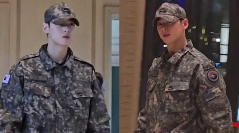 車銀優目前已入伍服役，昨（30）日被發現穿著軍裝現身慶周某飯店，帥氣程度引發熱議。（圖／翻攝自Instagram／hon_sae_se_go）