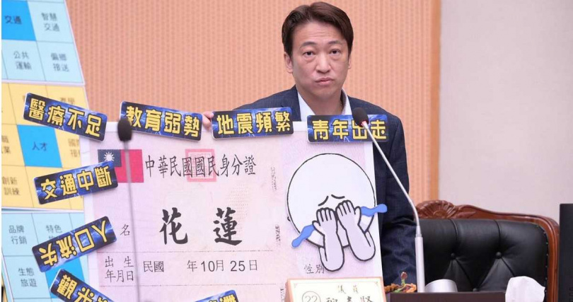 花蓮縣長參選人、無黨籍議員魏嘉賢早早布局選戰,近日掛出「打開新局、花蓮向前」新看板,引入不少網友留言支持。(圖/翻攝自魏嘉賢臉書)