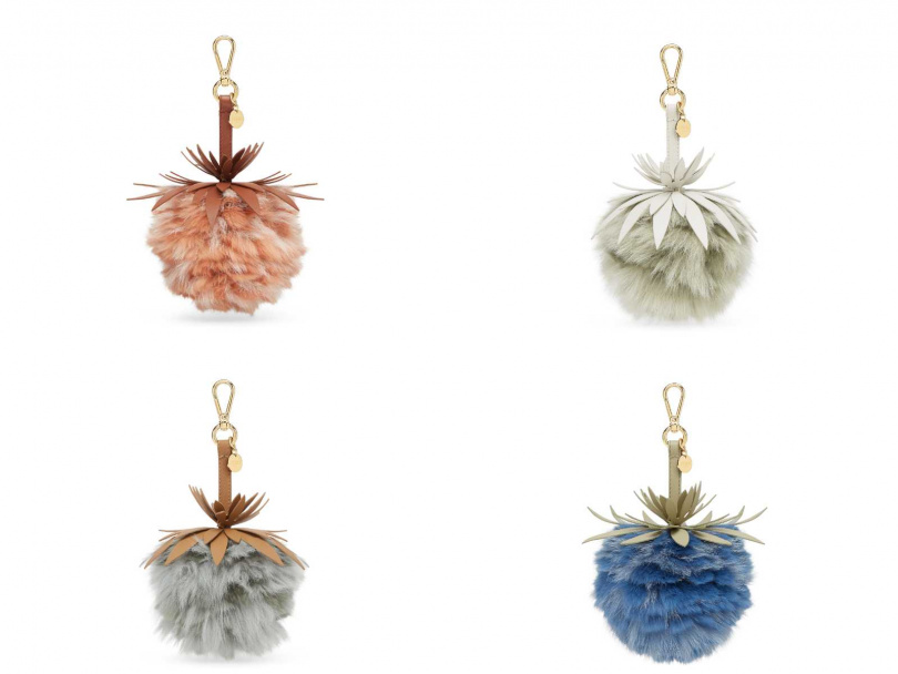 FENDI 鳳梨造型 珍稀皮草掛飾／NT$36,200元（圖／品牌提供）