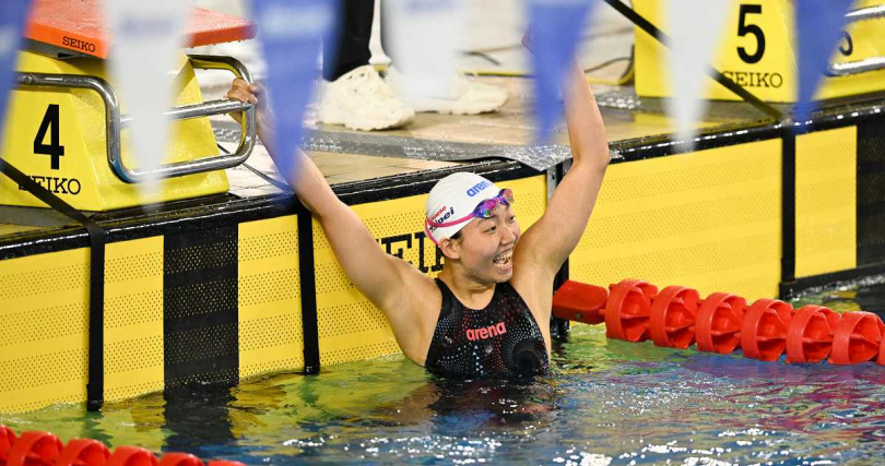 張雅佳勇奪三項金牌，且破大會紀錄，以及全國紀錄！（圖／財團法人大眾教育基金會提供）。