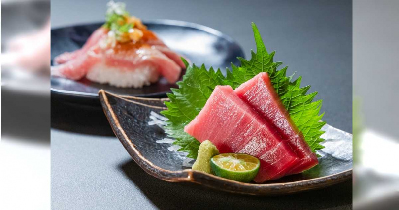 即日起至6/15到饗饗和旭集用餐可品嘗「現流黑鮪生魚片」及「炙燒黑鮪魚中腹握壽司」等黑鮪魚美味。(圖/饗賓集團提供)