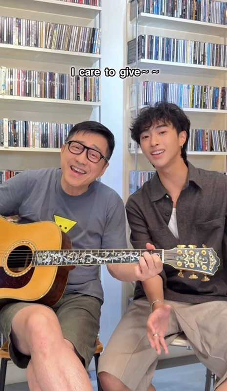 庾恩利與爸爸庾澄慶感情極好,今年8月庾恩利推出數位單曲,爸爸以吉他自彈自唱幫忙造勢。(圖/翻攝自IG)