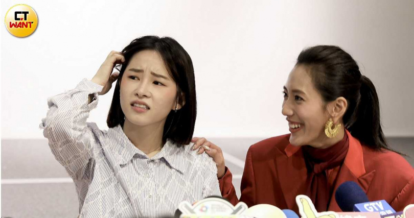 盧以恩(左)透露和黃莑茗已經分手。(圖/侯世駿攝)