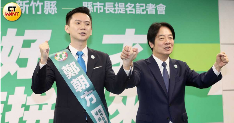 民進黨主席賴清德對鄭朝方寄予厚望。(圖/方萬民攝)