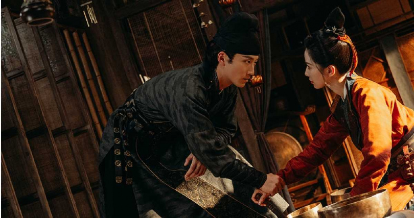 劉詩詩（右）和竇驍（左）劇中有多場對手戲。（圖／愛爾達電視提供）