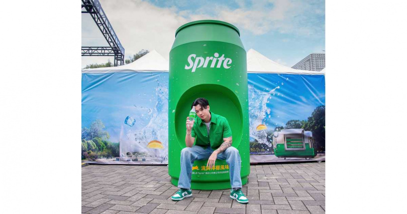 高爾宣站台「Sprite®酷爽祭」三日限定，邀請粉絲一起「活出你的爽」（圖／雪碧提供）！