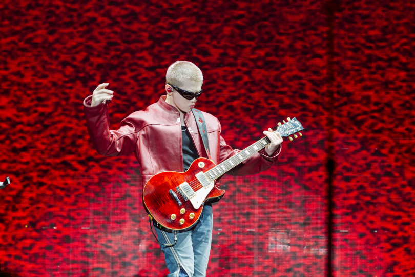 WOOZI真情流露表示久違來到台北真的很高興，相信他們很快會再回來。（圖／D-SHOW提供）