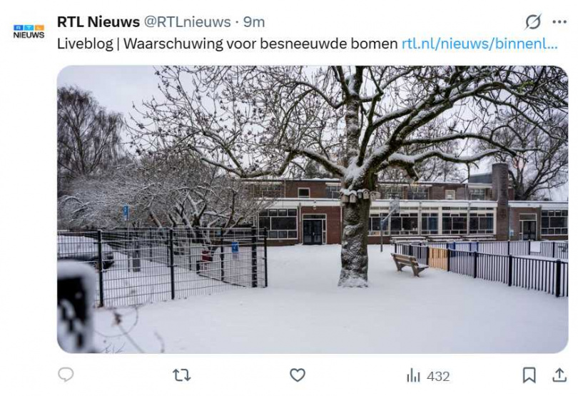 風雪肆虐下,市區街頭冷清,行人稀少,匈牙利一名女性因汽車在冰面打滑喪生,法國報告有5人死亡,波士尼亞亦有1人因天候意外身亡。(圖/翻攝自X,@RTLnieuws)