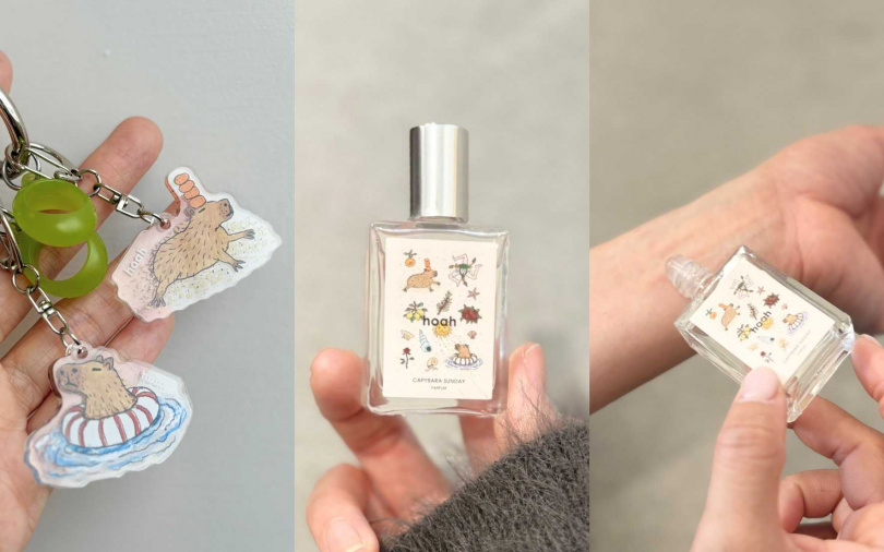 高人氣的雪松與玫瑰,味道清新又輕快,就像水豚給人愛放空發呆的感覺~一抹上就能感受到那樣的悠閒自在氛圍。(圖/吳雅鈴攝)