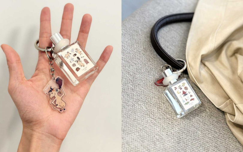 套上掛飾後想掛在包包上點綴或當成鑰匙圈都OK。(圖/吳雅鈴攝)