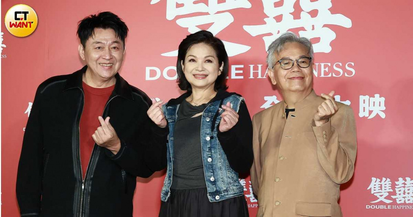 「親家組」庹宗華（左起）、楊貴媚、田啟文在《雙囍》中戲分非常重。（圖／侯世駿攝）