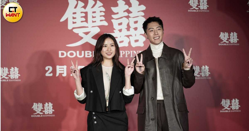 蔡凡熙與9m88在片中飾演劉冠廷的好友兼伴郎及婚顧。（圖／侯世駿攝）