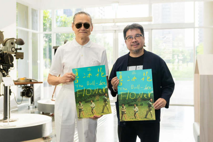 導演楊立國(左)親臨影視廳中心拜訪董事長褚明仁。(圖/國家電影及視聽文化中心提供)