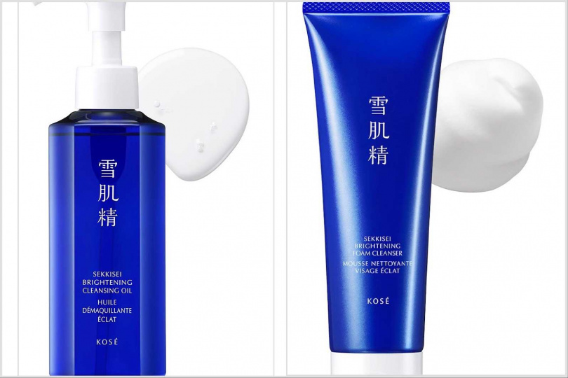 KOSE 雪肌精澄白薏透潔顏油150ml/600元，KOSE 雪肌精澄白薏透洗顏霜130g／480元（圖／品牌提供）
