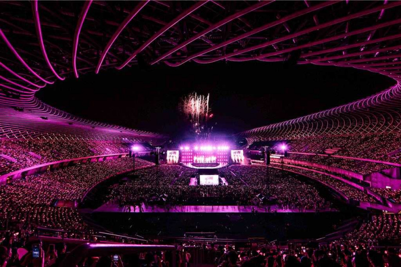 BLACKPINK相隔2年再來台,共吸引破10萬人次朝聖。(Live Nation Taiwan提供)
