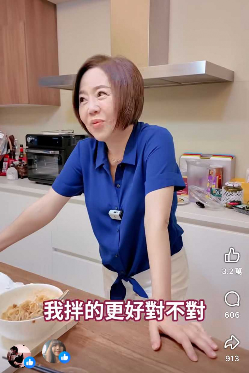 于美人愛美食也頗有研究，甚至在外面吃到好吃的會想辦法學起來。（圖／翻攝自于美人臉書）