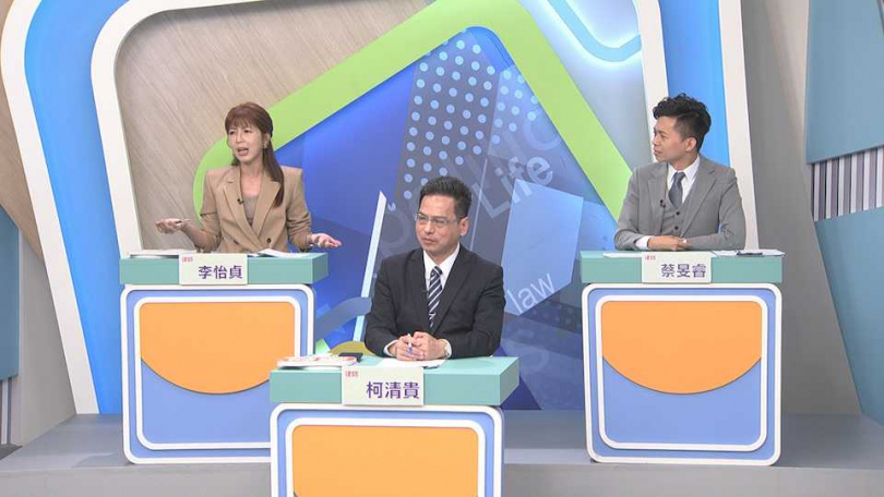 柯清貴、李怡貞、蔡旻睿,以及資深媒體人林裕豐、諮商心理師林嘉歆,一同登上《震震有詞》節目。(圖/和展影視提供)