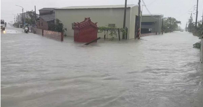 菁寮淹水。（圖／翻攝王宣貿臉書）