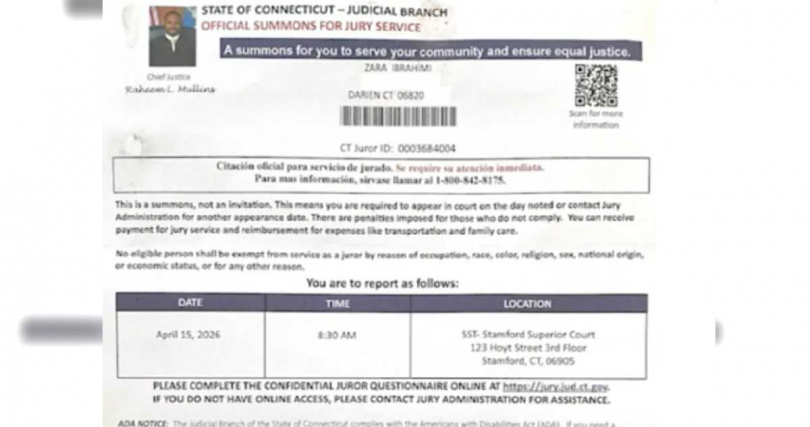 康州司法單位寄出正式陪審通知，卻因系統無生日資料誤將4歲女童列入名單。