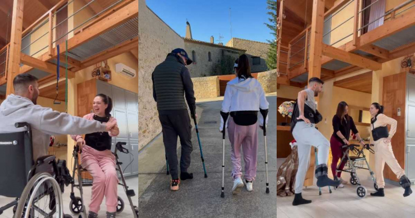 哈維和女友正積極復健治療。（圖／翻攝自Instagram／@xavi.caballol）