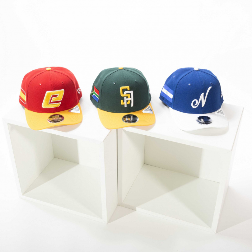 (左) 970 WBC SPAIN 西班牙 紅黃金/1,480元,(中)970 WBC S AFRICA 南非 深綠金黃/1,480元,(右) 970 WBC NICARAGUA 尼加拉瓜 藍白/1,480元(圖/品牌提供)