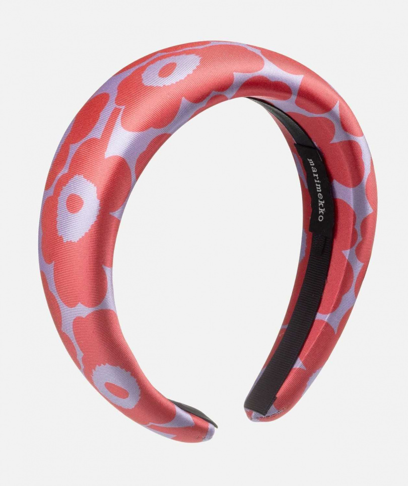 Marimekko珊瑚紅Unikko游霓可印花淡紫髮箍／2,890元（圖／品牌提供）