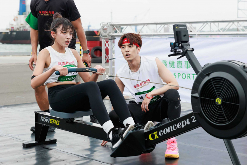 徐謀俊與狼人殺女神艾莉兒以「肌力+耐力」組合參賽。（圖／好看娛樂提供）