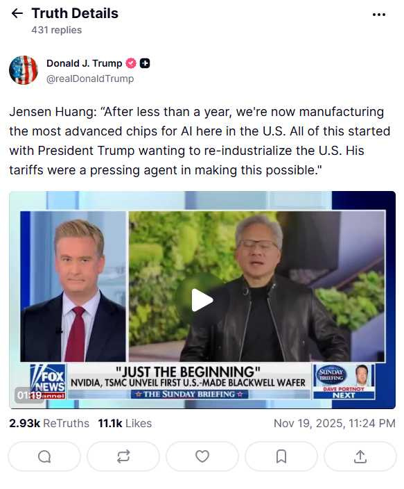 (圖/翻攝自truthsocial@realDonaldTrump)