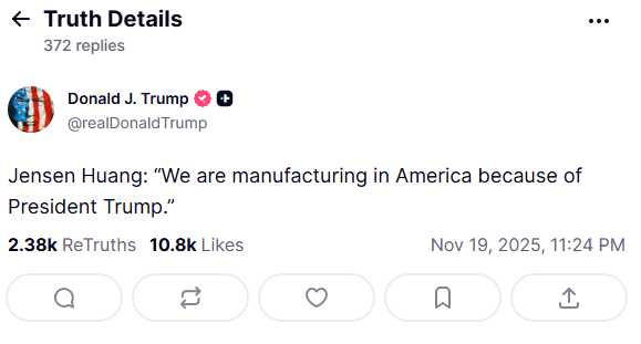 (圖/翻攝自truthsocial@realDonaldTrump)