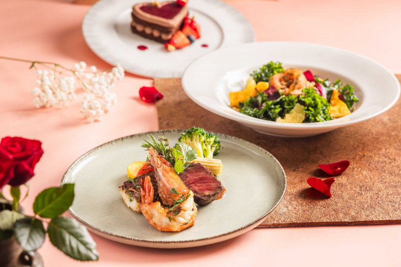 ZIGA ZAGA情人節推出義式風味海陸套餐。（2,980元+10%，圖／台北君悅酒店提供）