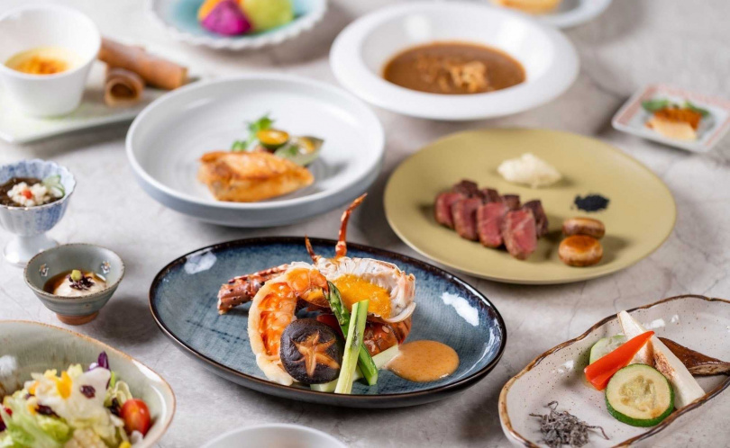 山里鐵板燒情人節套餐匯聚了海陸精華。（圖／大倉久和大飯店提供）