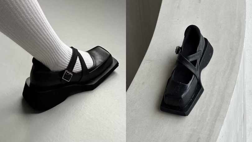 notdetailed牛皮方頭瑪麗珍鞋／3,205元（圖／Pinkoi提供）