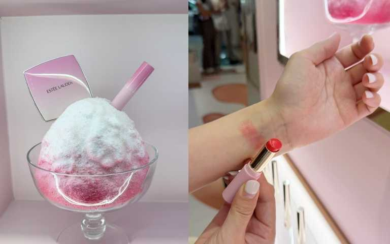 粉持久完美鎖妝氣墊粉餅SPF45/PA+++ 冰紛莓果限定版 一盒一蕊 / 1,950元、水啵啵琉璃潤唇膏 06冰紛莓果 / 990元（圖／黃筱婷攝)