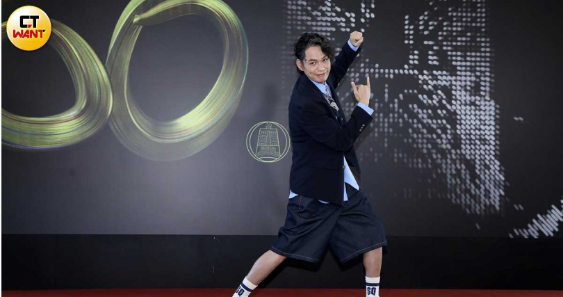 黃鐙輝則自封是星光主持的「顏值擔當」。（圖／侯世駿攝）