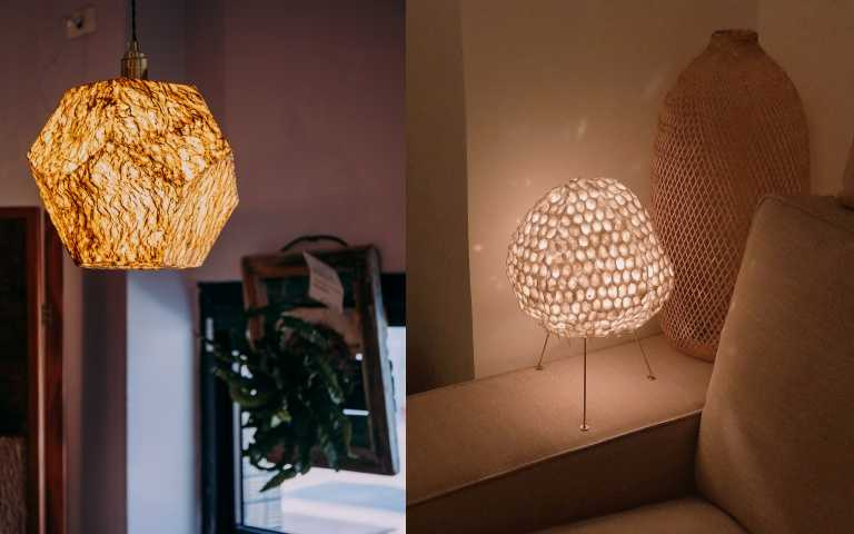 燈飾左為黑色雋永、右為康力升(圖/業者提供)