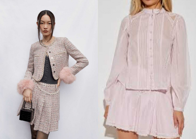 (圖/self-portrait外套 、ISABEL MARANT襯衫)