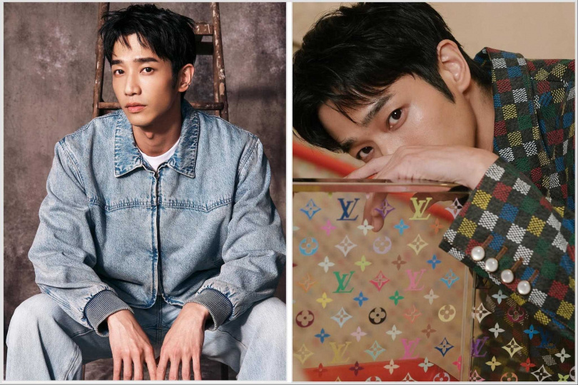 劉以豪有眾多代言及精品品牌活動邀約,天生衣架子,不管是穿著LEVIS牛仔裝或是LV全套西裝都超好看。(圖/取自劉以豪IG)