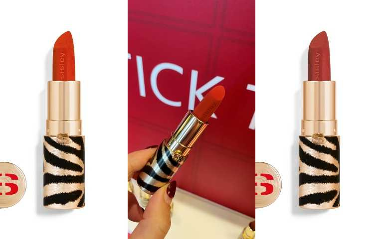 sisley植物紅絲絨奢霧唇膏(左)#30珊瑚橙霧、(右)#31太妃橙霧30ml/1,900元（圖／品牌提供、黃筱婷攝）