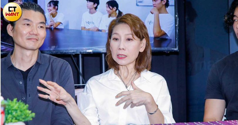 對於林柏宏被家族長輩爆料，郎祖筠表示不評論家務事。（圖／趙文彬攝）