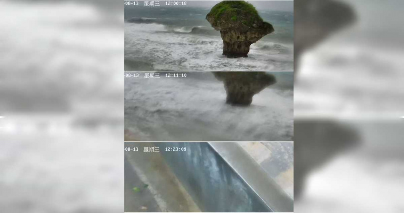 小琉球花瓶岩鏡頭君陣亡的過程。（圖／翻攝自YouTube／大鵬灣國家風景區管理處Dapeng Bay NSA）