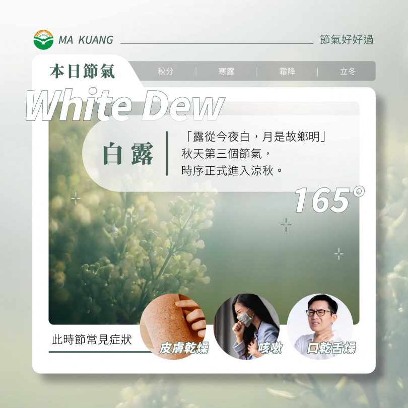 節氣白露健康須知。(圖/馬光中醫提供)